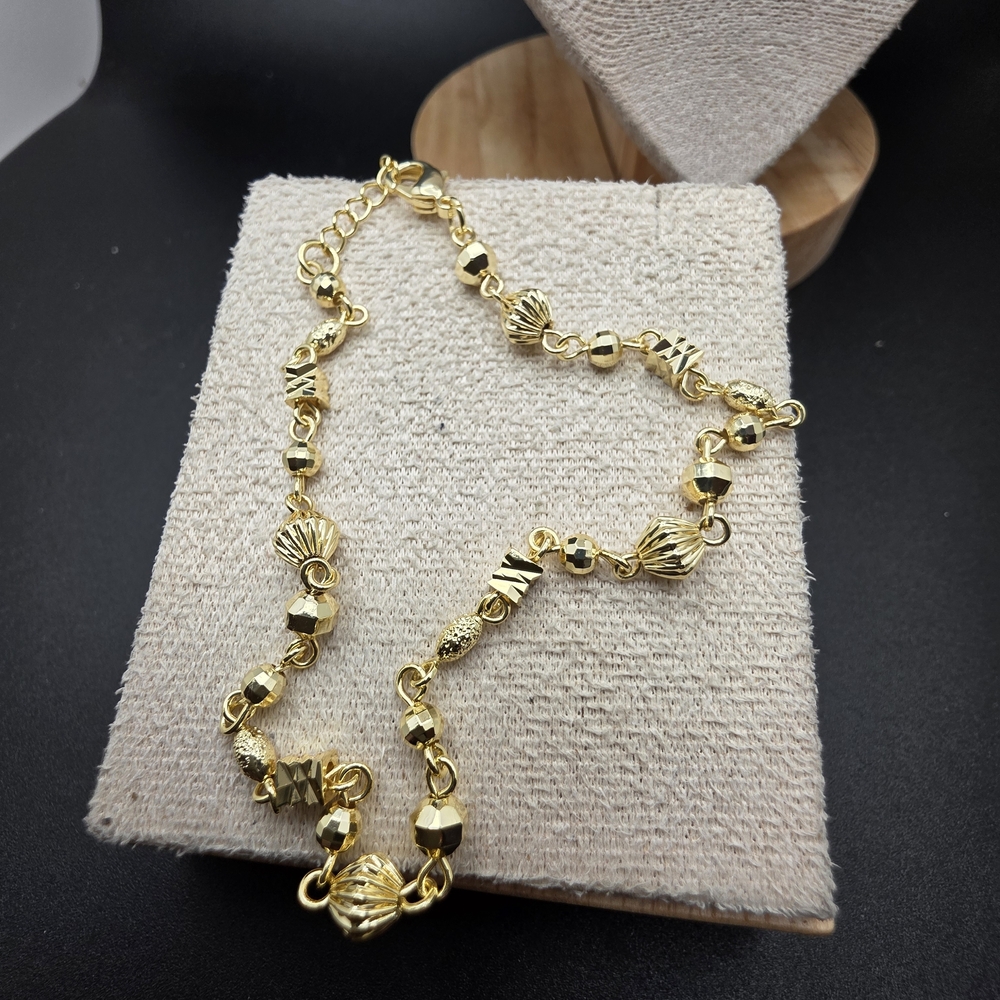 Elegant Gold Beaded Necklace (2152)